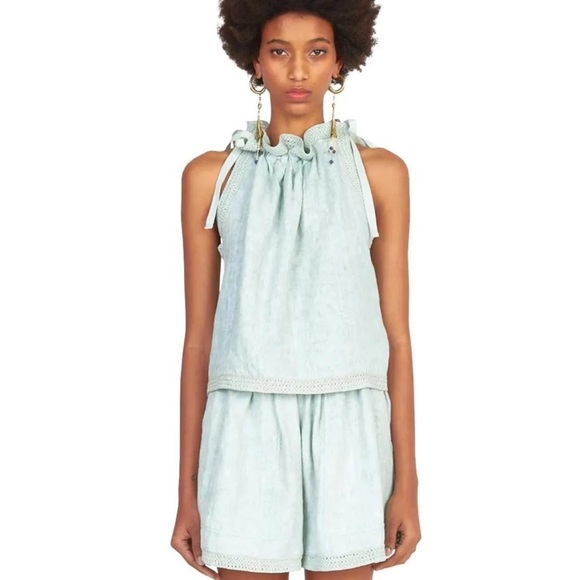 Ulla Johnson Tops - Ulla Johnson Ezra Tank - Cerulean Sz4